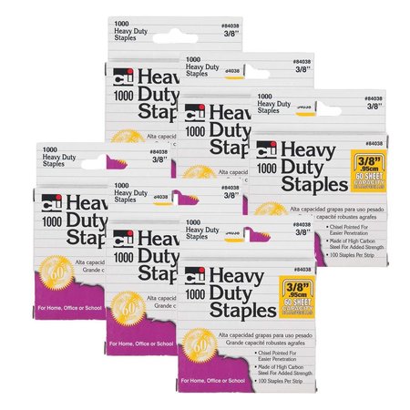 CHARLES LEONARD Heavy Duty Staples, 3/8in, PK6000 84038